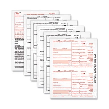 Tops Products TOPS, 1099-Int Tax Forms, 5-Part, 5 1/2 X 8, Inkjet/laser, 24PK 22983